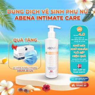 [ Tặng 1 hộp khẩu trang ] Dung dịch vệ sinh phụ nữ Abena Intimate Care - Nhập khẩu Đan Mạch - pH 4.0 (Chai 200ml)