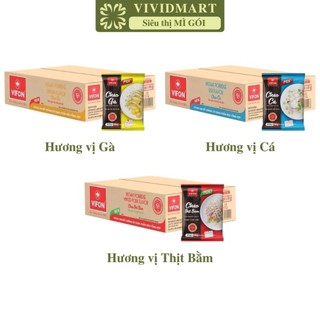 [THÙNG 50 GÓI]- VIFON- Cháo ăn liền Vifon gói nhỏ 3 vị: Gà, Cá, Thịt bằm (50g/gói)- Cháo ăn liền Vifon, Cháo Vifon gói