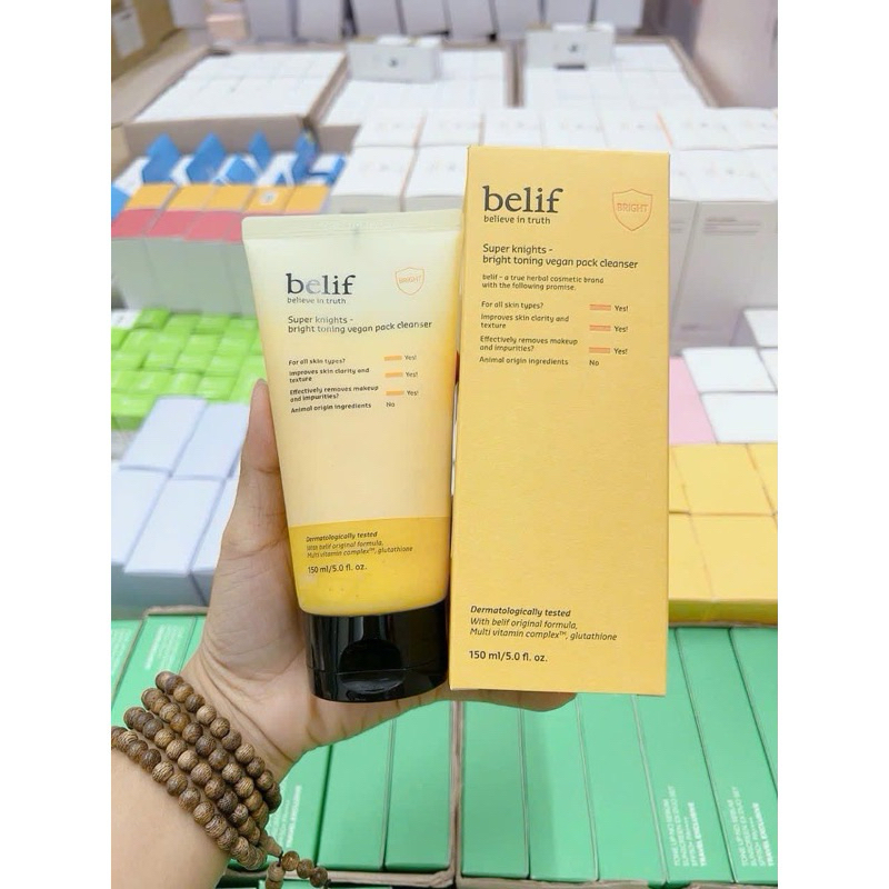 [CHÍNH HÃNG 100%] SỮA RỬA MẶT BELIF SUPER KNIGHT BRIGHT TONING VEGAN PACK CLEANSER