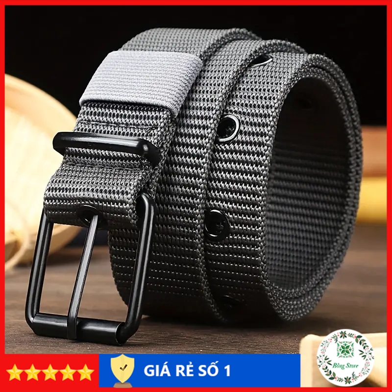 Thắt Lưng Bằng Vải canvas Kiểu Dáng Đơn Giản Phong Cách Cao Bồi Cho Nam TLV001