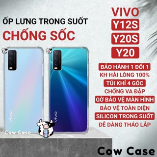 Ốp lưng Vivo Y12s / Y20 / Y20S (V2026) chống sốc dẻo trong Cowcase | Vỏ điện thoại Vi vo bảo vệ camera toàn diện
