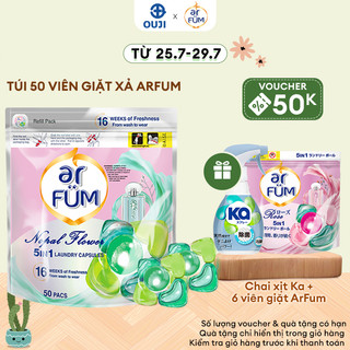  Viên giặt xả arFUM 5 trong 1, tinh dầu nước hoa thơm lâu 16 tuần, khử khuẩn 99% - (36 viên/ 50 viên)