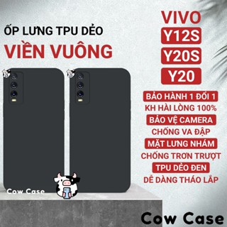 Ốp lưng Vivo Y12s / Y20 / Y20S (V2026) viền vuông Cowcase | Vỏ điện thoại cặp đôi Vi vo bảo vệ camera toàn diện TRON