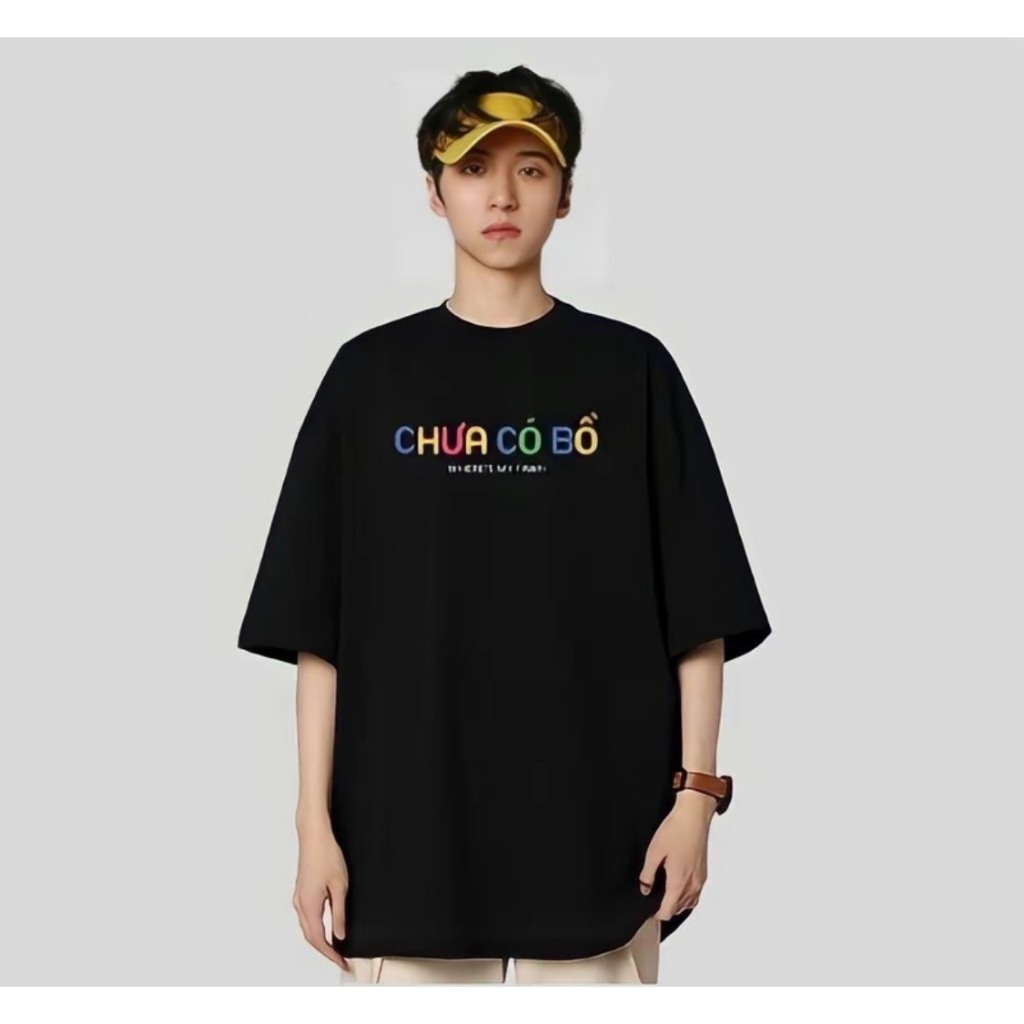 Áo Thun CHƯA CÓ BỒ Nam Nữ Unisex Form Rộng Tay Lỡ Xu Hướng MINH LONG FASHION Áo Phông Menswear Cổ Tr