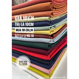 Lụa Twill Cao Cấp - giá hiển thị là giá 10cm, mua 1m chọn 10.