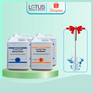 Keo epoxy chuyên dùng đổ mặt bàn, làm đồ thủ công, keo ab trong suốt hai thành phần bộ 20 kg
