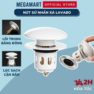Nút Sứ Nhấn Xả Bồn Rửa Ngăn Chặn Tắc Nghẽn Thoát Nước Nhanh Chóng BT040 - MEGAMART