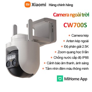 Camera wifi Xiaomi CW700S ngoài trời chống nước 2 mắt 2.5K full HD | zoom 9 lần | xem đêm có màu camera ngoài trời zoom