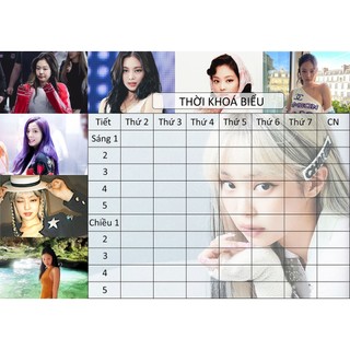 combo 2 tờ Thời Khoá Biểu blink TKB2 size A5 idol kpop