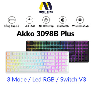 Bàn phím cơ akko 3098b plus white / black