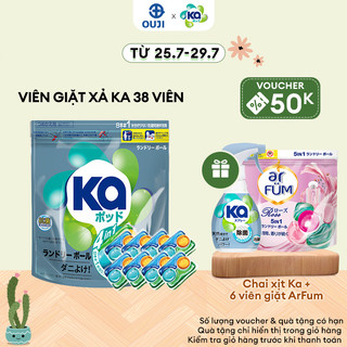 Viên Giặt Quần Áo loại bỏ mạt bụi KA pod Anti-dustmite 4in1 diệt mạt bụi, làm sạch sâu, kháng khuẩn, giữ màu vải (38v)