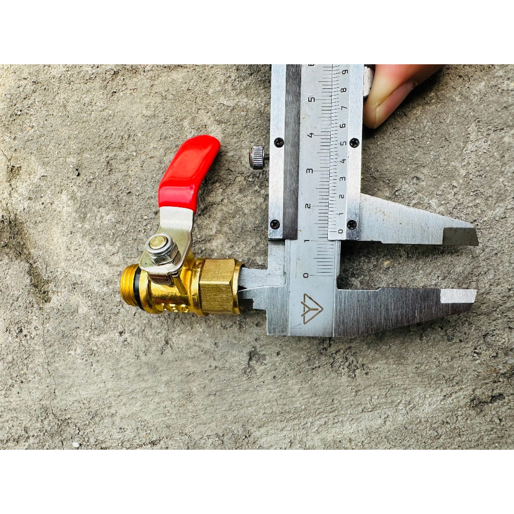 Khoá van bi,van khoá bi đồng Đài Loan.dùng cho máy xịt rửa.Phun xịt thuố c  ren chuẩn 13.8mm.