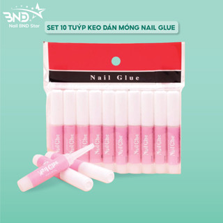 Set 10 tuýp keo dán móng giả - Keo đính đá Nail Glue loại nhỏ chuyên dụng gắn nail box