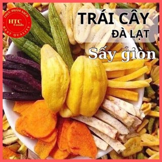 Trái cây sấy giòn thập cẩm loại 1 đặc sản Đà Lạt, hoa quả sấy khô không đường, 500g/1kg, HTC Foods