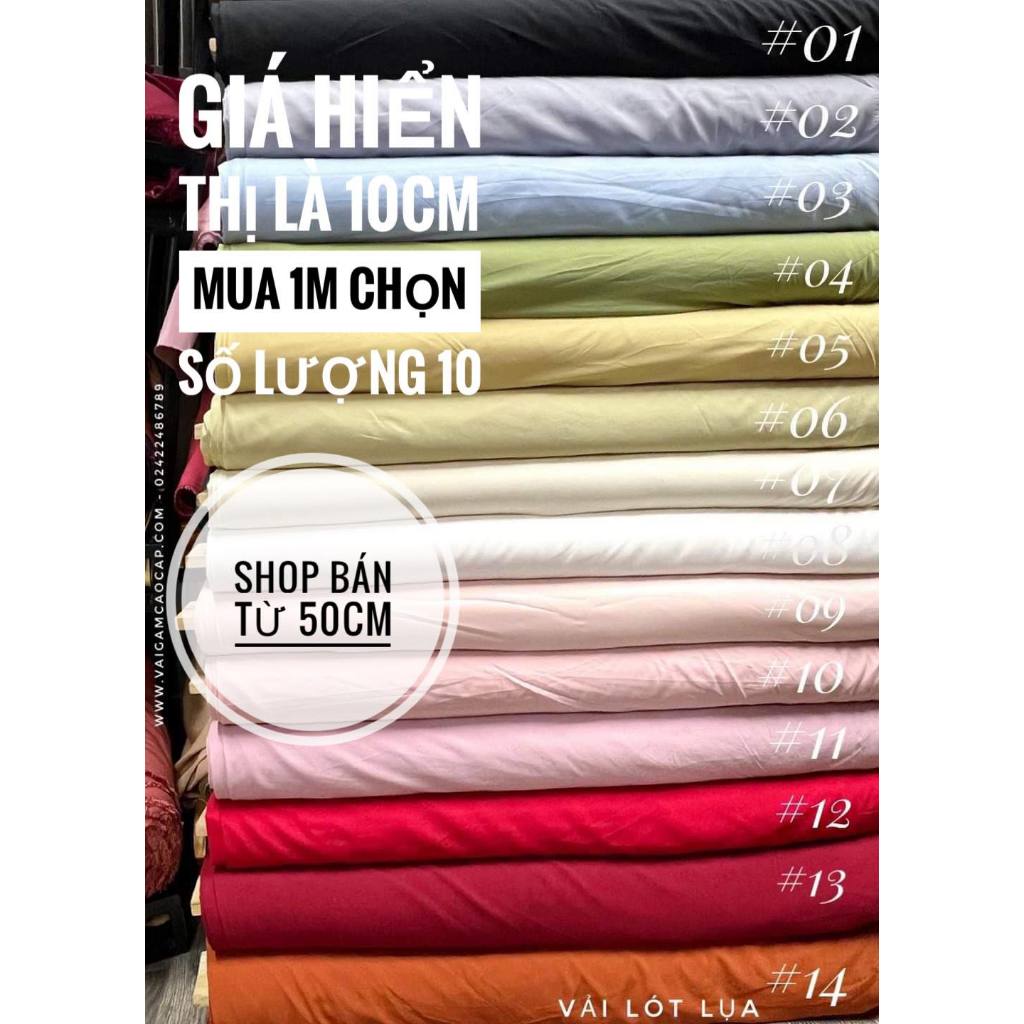 Vải Lót Lụa - Giá hiển thị là giá cho 10cm vải