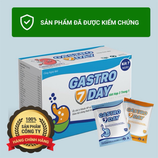 GASTRO 7DAY [DẠ DÀY,ĐẠI TRÀNG]- Hợ trợ giảm các triệu chứng đau dạ dày,đại tràng - hộp 28 gói