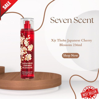 𝗝𝗔𝗣𝗔𝗡𝗘𝗦𝗘 𝗖𝗛𝗘𝗥𝗥𝗬 𝗕𝗟𝗢𝗦𝗦𝗢𝗠 xịt thơm body hương nước hoa bath and body works 236ml