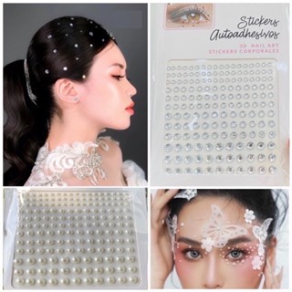 Đá đính tóc có sẵn keo trang điểm makeup đính mặt hoá trang làm nail (hơn 160 hạt)