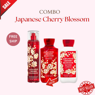 [BILL MỸ] BỘ SẢN PHẨM JAPANESE CHERRY BLOSSOM - BATH BODY WORKS XỊT THƠM, DƯỠNG THỂ, SỮA TẮM