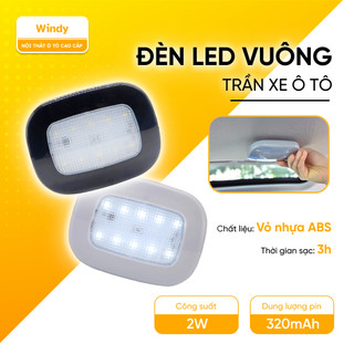 Đèn led dán trần xe,đèn led sạc pin, cổng sạc usb tiện lợi,1 lần sạc sử dụng được 5-8 tiếng liên tục