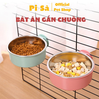 Bát ăn gắn chuồng cho chó mèo nhiều kích thước | Chén ăn cơm hạt uống nước cho thú cưng màu sắc dễ thương