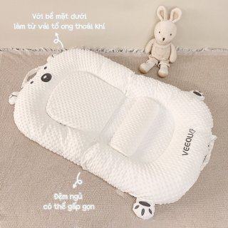 Đệm ngủ kiêm gối chống trào ngược veeou, giúp bé ngủ ngon, dùng được từ sơ sinh