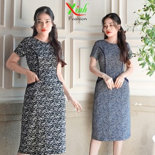 Đầm Suông Hoa Rơi Nhí Trẻ Trung Gọn Dáng DL246DL247