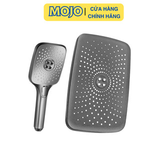 Bát sen tắm đứng hình chữ nhật tia nước thẳng, vòi sen mặt to nhựa ABS cao cấp dùng cho sen cây