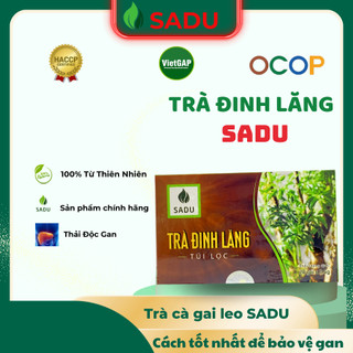 Trà đinh lăng túi lọc sadu Hỗ trợ chứng mất ngủ, ngủ ngon, sâu giấc, tăng cường miễn dịch 1 Hộp (20 gói x