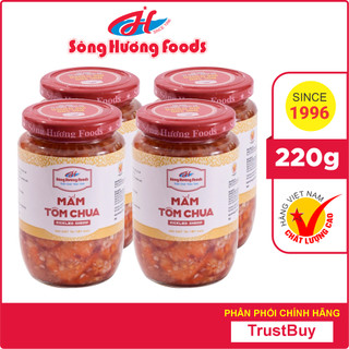 4 hũ mắm tôm chua sông hương foods hũ 220g - chấm gỏi cuốn , heo , bò , gà , rau sống , bún mắm
