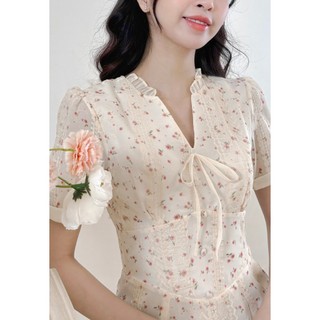 Đầm thêu tiffany tiểu thư xinh xắn