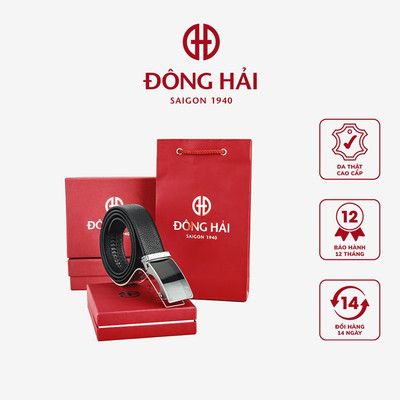 Thắt Lưng Dây Nịt Nam Đông Hải Dập Vân Khóa Tăng Đơ Kim Loại Da Cao Cấp Bản Rộng 3.5cm Quà Tặng Cao Cấp - NITTDPU550