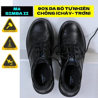 [sỉ] Giày bảo hộ lao động nam Simba2 da bò tự nhiên chịu nhiệt chống axít chống trơn trượt dầu mỡ