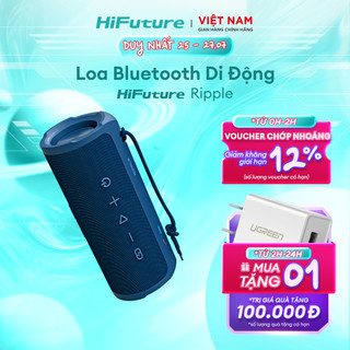 Loa Bluetooth 5.3 di động Hifuture Ripple 30W TWS | Pin 4000mAh | Kháng nước IPX7 | Chính hãng - Bảo hành 12 tháng