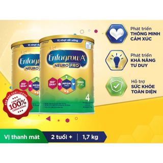 [HSD-2026] Bộ 2 Lon Sữa bột Enfagrow A+ Neuropro 4 Vị nhạt dễ uống - 1.7kg/lon
