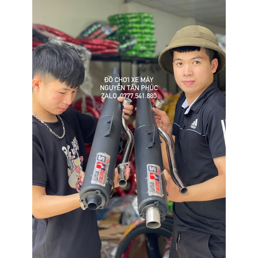 Pô uma { Ống xã uma } sài cho các dòng xe :Wave , dream , cup , elegan , jupiter , sirius 50cc , sir
