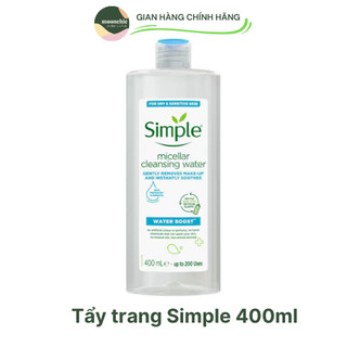 Bill Anh Nước Tẩy Trang Simple Sạch Sâu, Cấp Ẩm Đa Tầng 400ml Simple Micellar Water Boost 400ml mẫu 2024