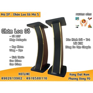 Hàng độc quyền - mã 5 - chân loa gỗ mặt cong nẹp nhôm - chân loa đứng - chân loa gỗ cao cấp - chân loa gỗ mdf