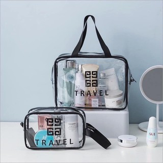 Combo 3 túi đựng đồ trong suốt đựng đồ mỹ phẩm du lịch thời trang
