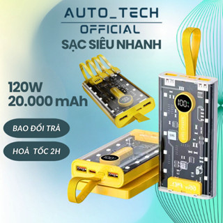 Sạc dự phòng siêu nhanh/nhanh 50000mAh và 30000mAh - Prami - tích hợp pin sạc kèm đèn với sạc 3 đầu