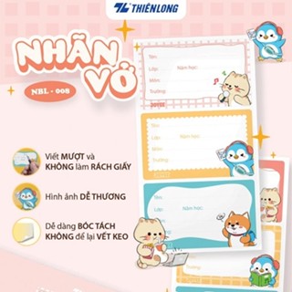 Combo 10 Túi Nhãn vở Thiên Long NBL-008
