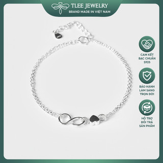 Lắc tay bạc nữ TLEE kép vô cực cá tính TLEE JEWELRY LT0101
