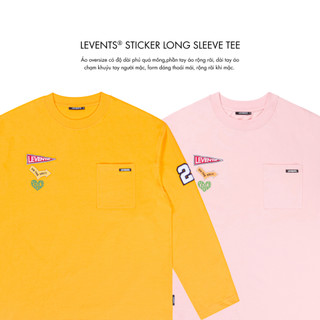 Áo Thun Levents Sticker Long Sleeve Tee 100% Cotton Unisex Oversized