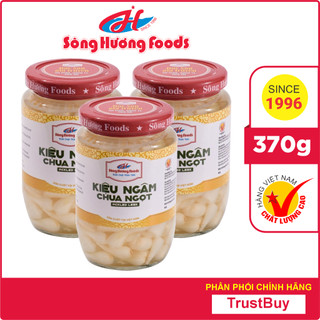 3 Hũ Củ Kiệu Ngâm Chua Ngọt Sông Hương Foods Hũ 370g - Ăn kèm , bún , phở , mì tôm , thịt nướng , tốt tiêu hóa