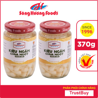 2 Hũ Củ Kiệu Ngâm Chua Ngọt Sông Hương Foods Hũ 370g - Ăn kèm , bún , phở , mì tôm , thịt nướng , tốt tiêu hóa