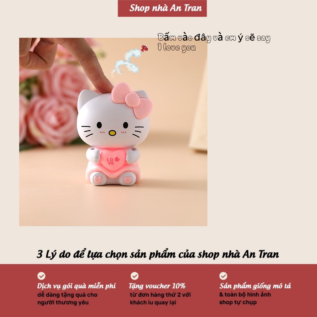 Quà tặng đồ chơi Mèo trái tim phát sáng và nói I Love You dễ thương