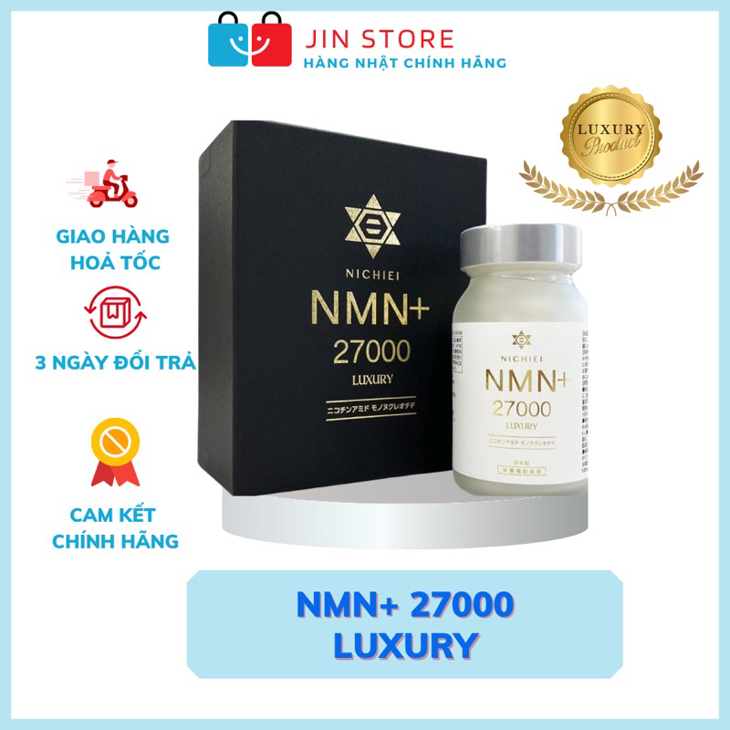 Viên uống Nichiei NMN+ 27000 Luxury 90 viên Nhật bản - Viên uống NMN+ 27000 Luxury nhật bản.