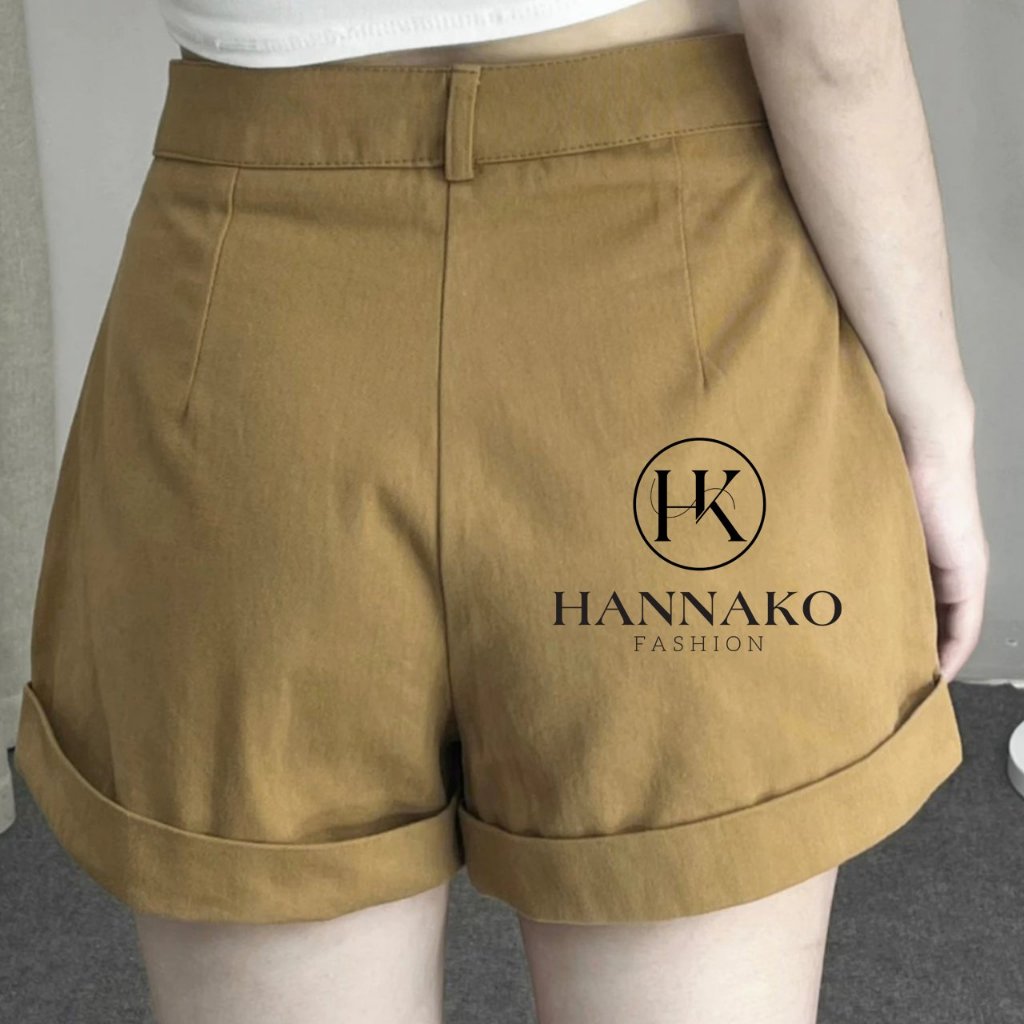 Quần Short KaKi Cạp Cao BigSize Gập Gấu Quần Đùi Sắn Gấu Phong Cách Hàn Quốc 128 | BigBuy360 - bigbuy360.vn