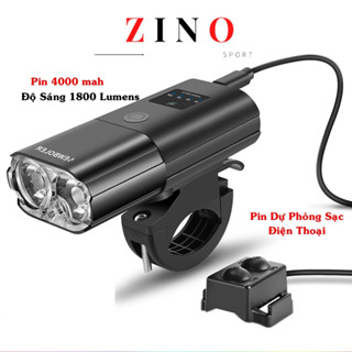 Đèn xe đạp siêu sáng 1800 lumens cảm biến thông minh tiết kiệm pin, có còi, sạc USB