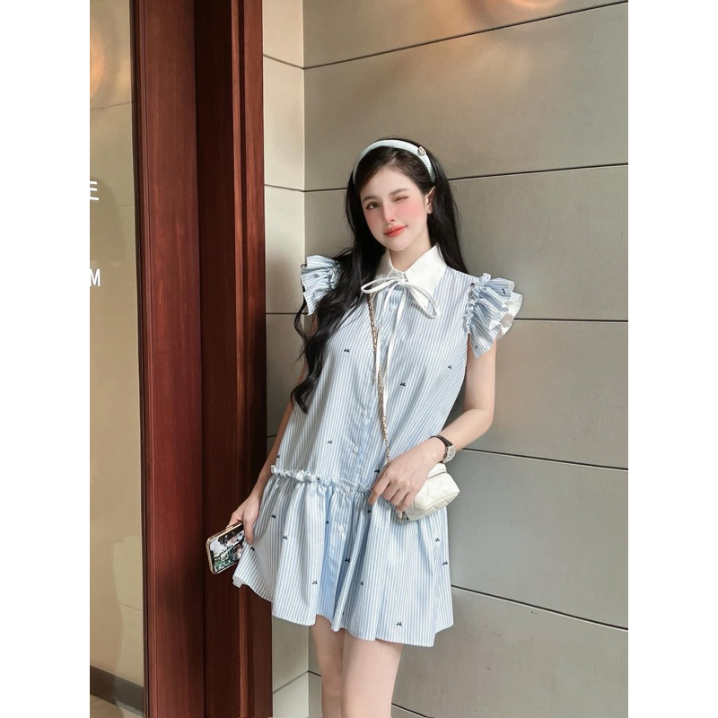 Váy Suông Sơmi Nơ